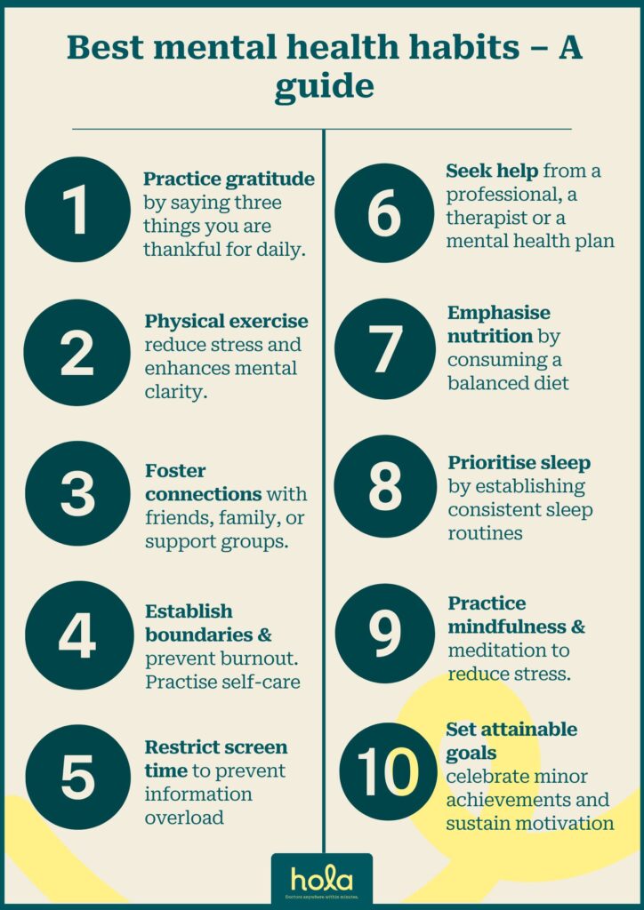 10 best mental health habits