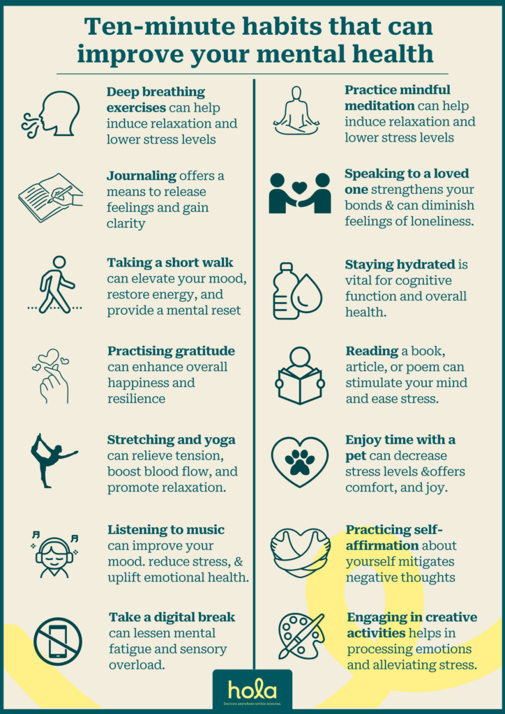 Ten-minute habits that can improve your mental health
