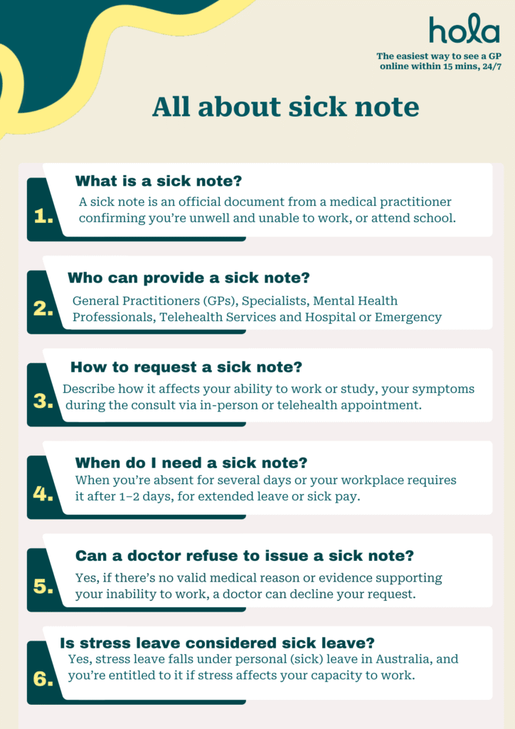 All about sick note